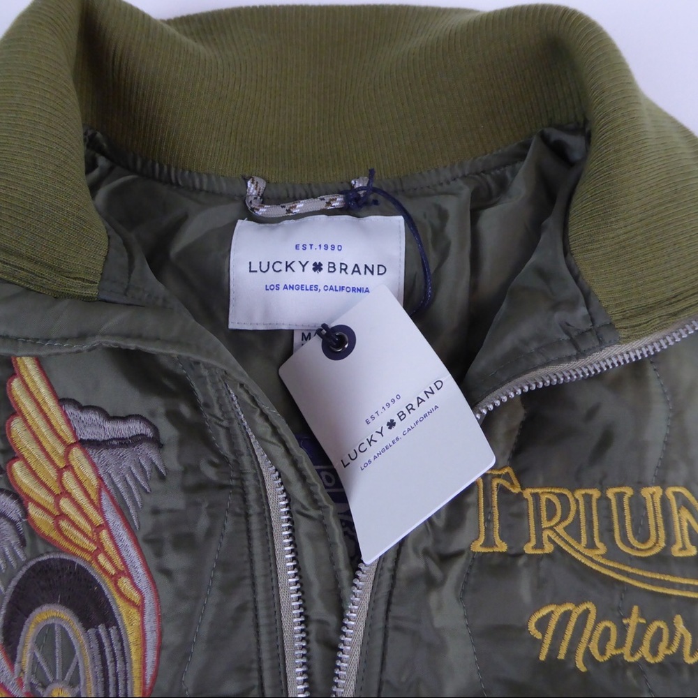 Lucky Triumph Quilted Jacket Tiger Motorcycle NWT - Picture 5 of 8